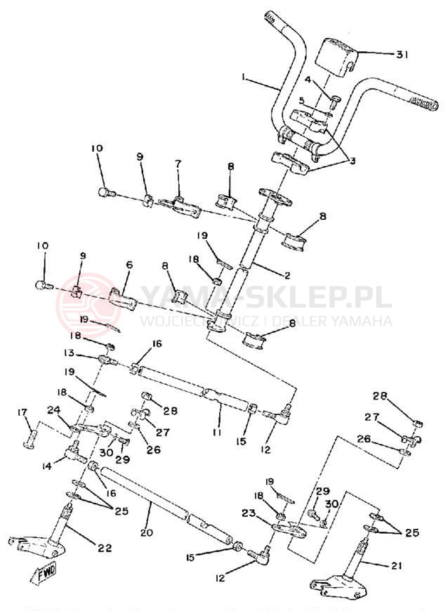 Schemat "Półki zawieszenia" do Yamaha ET340EC