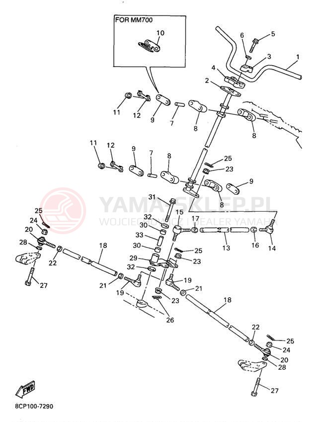 Schemat "Półki zawieszenia" do Yamaha MOUNTAIN MAX 700 MM700A/MM600A
