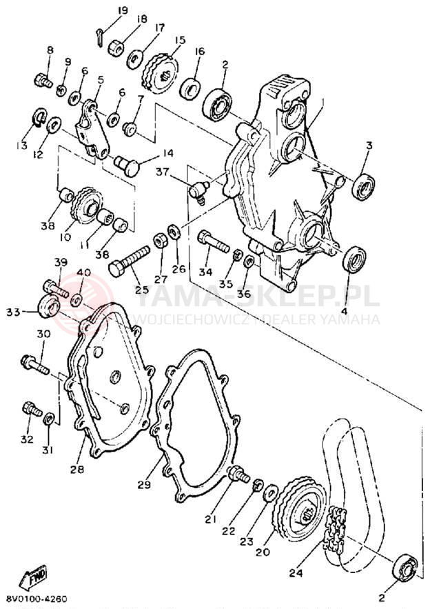 Schemat "Układ napędowy" do Yamaha PHAZER PZ480N