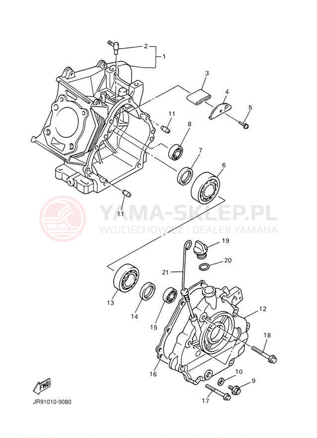 Schemat "Obudowa silnika" do Yamaha PRO HAULER 1000 YXP1000AT
