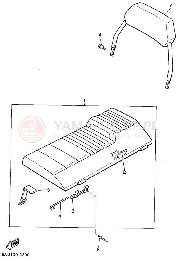 Schemat "siedzenie" do Yamaha VK540 II VK540EU