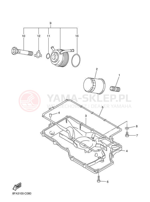 Schemat "Filtr oleju" do Yamaha RX-1 MOUNTAIN RX10MJ/RX10MSJ