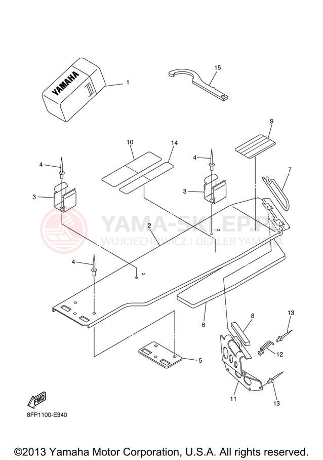 Schemat "GUARD - LUGGAGE BOX" do Yamaha APEX RTX RX10RTRXB