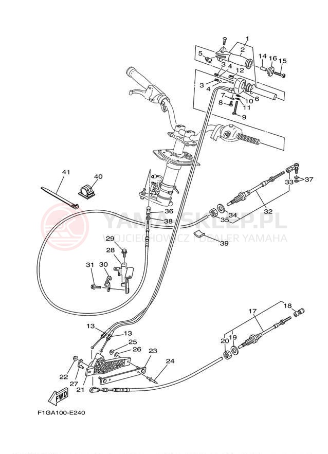 Schemat "Układ chlodzenia" do Yamaha WaveRunner GP1300R GP1300E