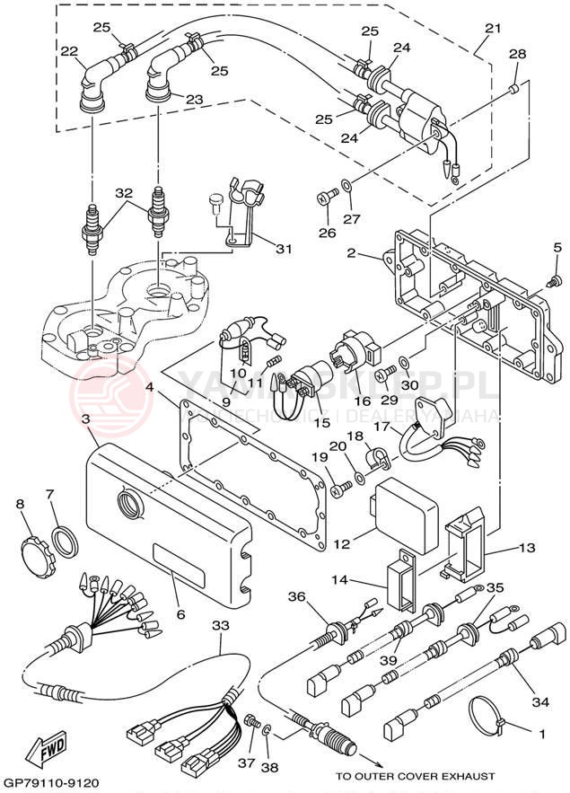 Schemat "układ elektryczny" do Yamaha WAVE RUNNER GP760 GP760X