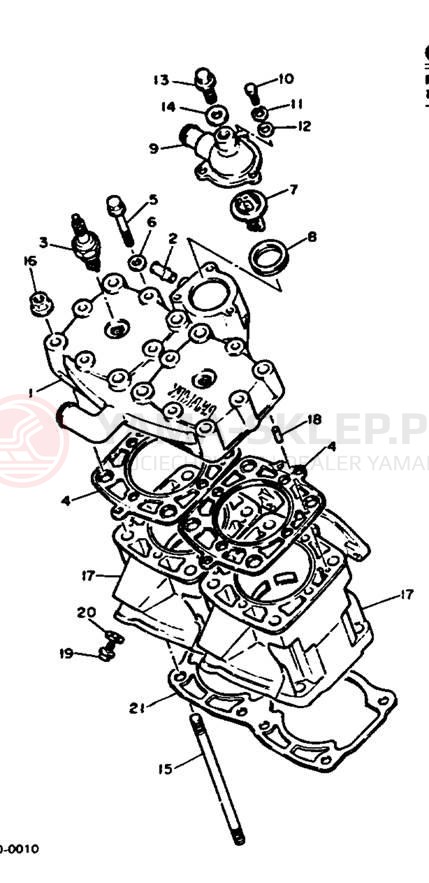 Schemat "głowica" do Yamaha EXCITER II EX570R