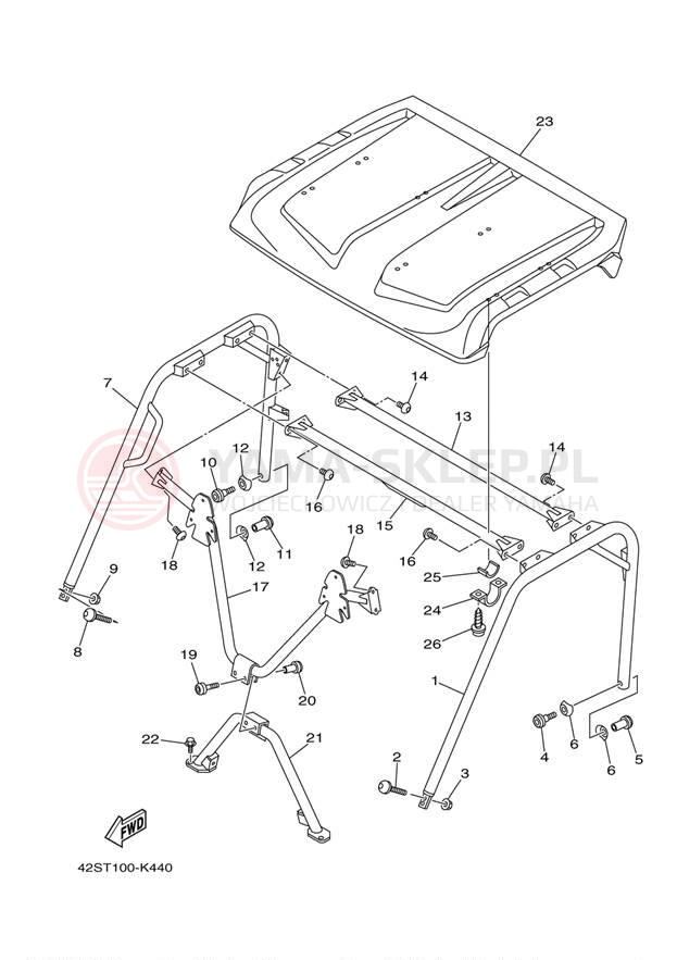 Schemat "GUARD" do Yamaha RHINO 700 SPORT YXR7FSPA