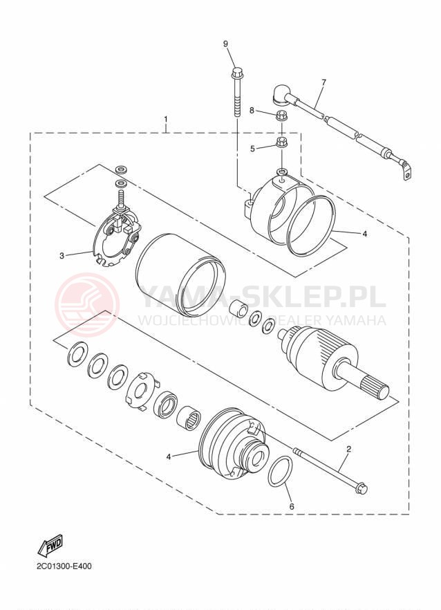 Schemat "rozrusznik" do Yamaha FZ6R FZ6RFCR/FZ6RFR