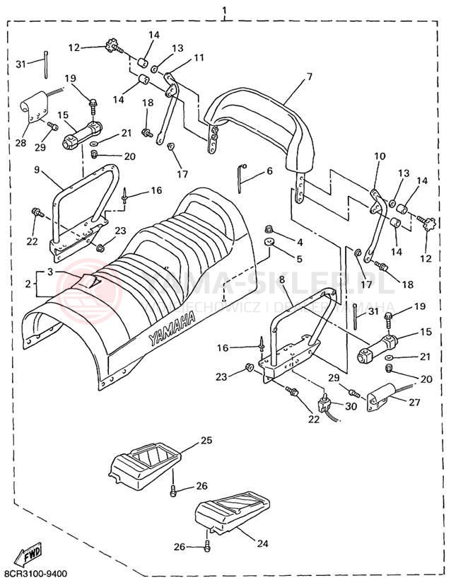 Schemat "BODY RIG" do Yamaha PHAZER 500 PZ500C