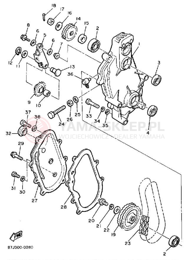 Schemat "Układ napędowy" do Yamaha PHAZER II PZ480P