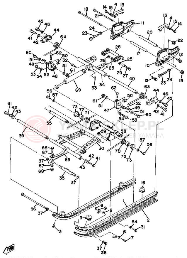 Schemat "Zawieszenie gąsiennicy" do Yamaha EX440E