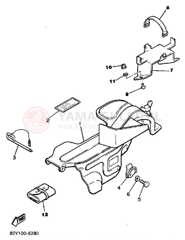 Schemat "GUARD - LUGGAGE BOX" do Yamaha ENTICER 340 ET340L