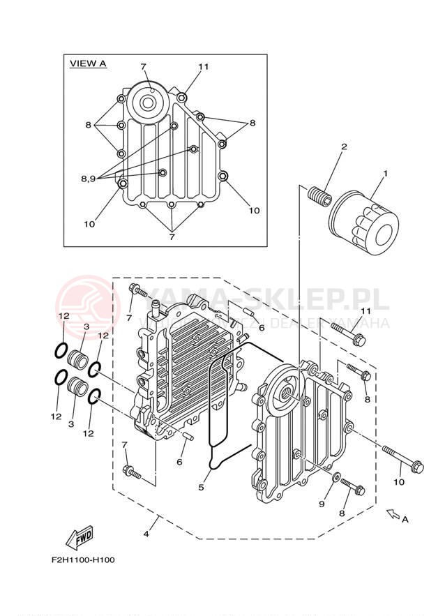 Schemat "Chłodnica oleju" do Yamaha VXS VX1800K