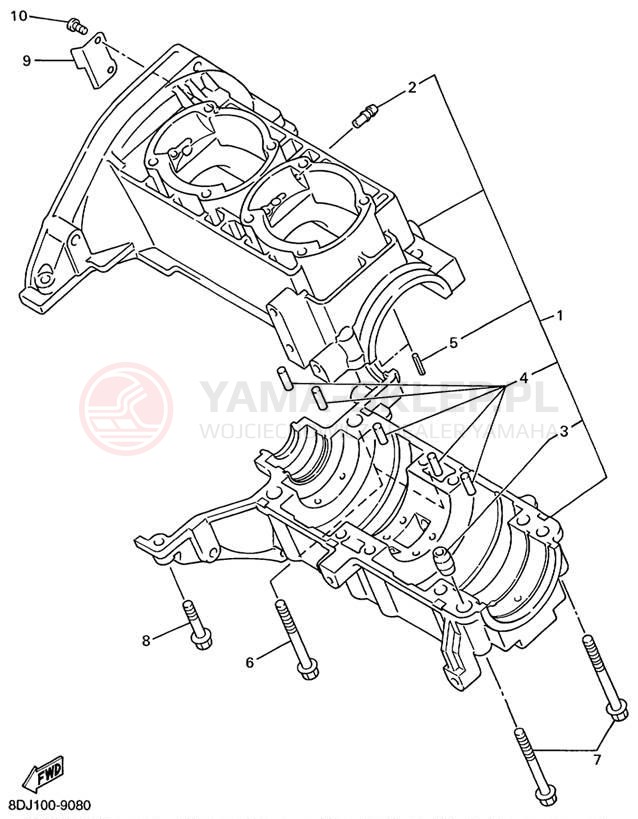 Schemat "Obudowa silnika" do Yamaha PHAZER 500 PZ500C