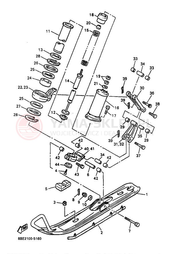 Schemat "płozy" do Yamaha OVATION LE CS340EB