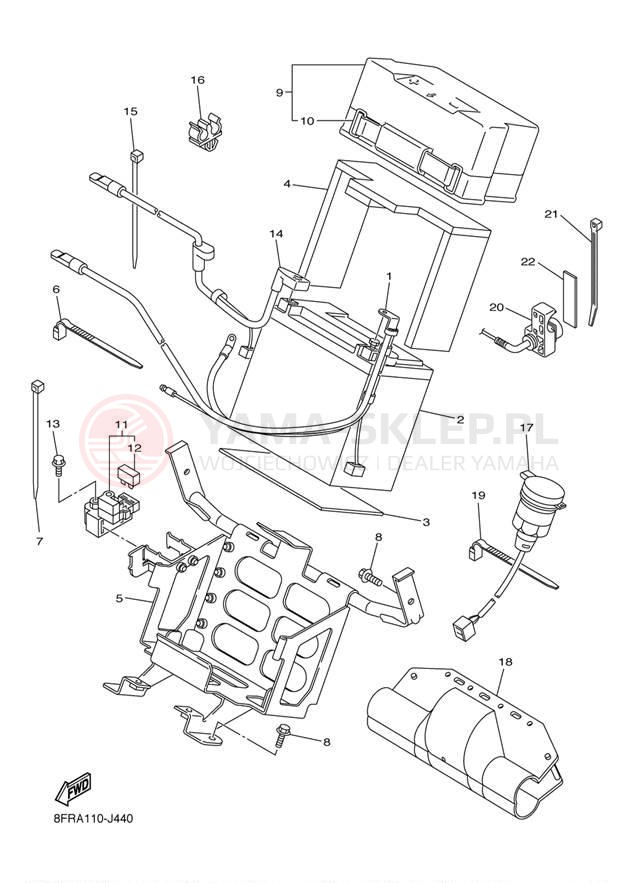 Schemat "układ elektryczny" do Yamaha APEX RX10RZW