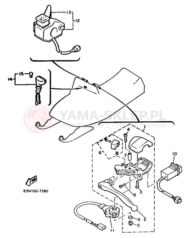 Schemat "układ elektryczny" do Yamaha CF300M