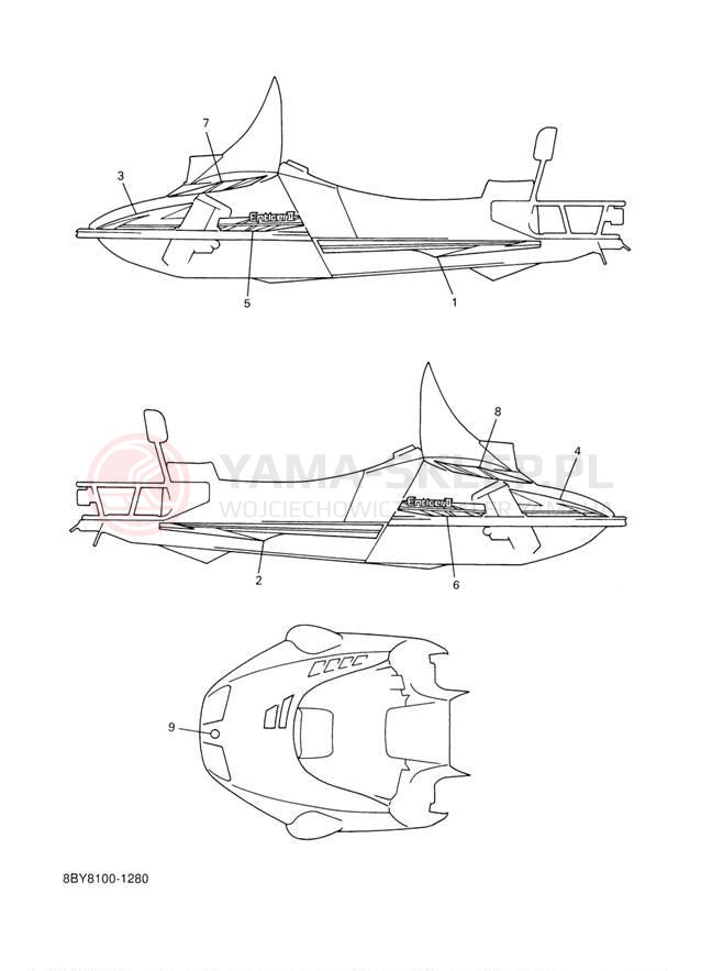 Schemat "naklejki" do Yamaha ET410TRF