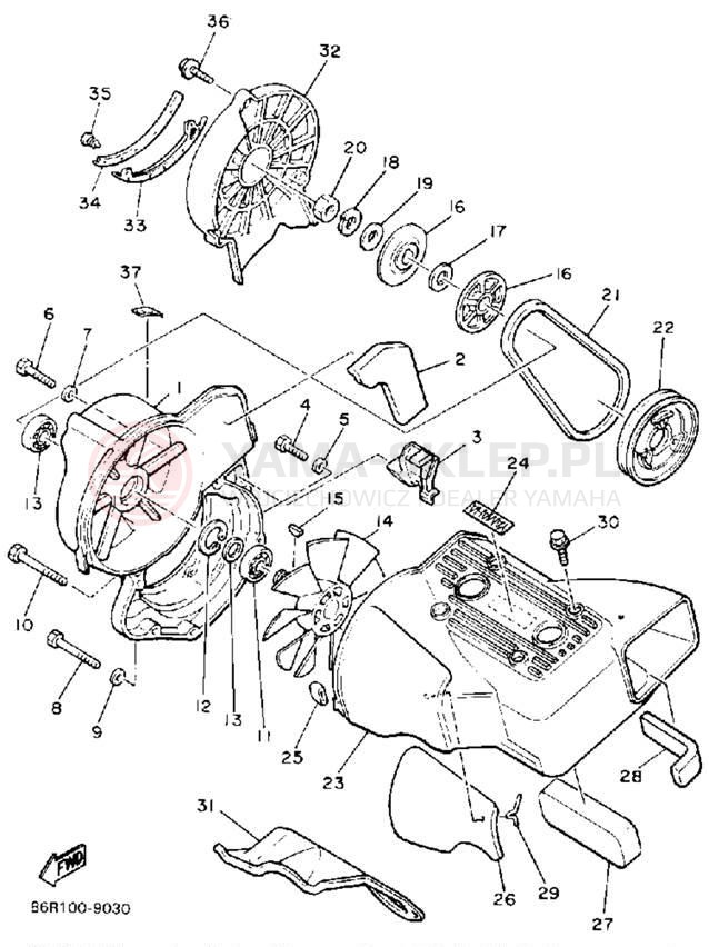 Schemat "Obudowa wentylatora" do Yamaha VK540 VK540EP