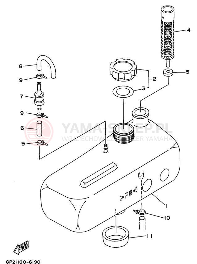 Schemat "Miska olejowa" do Yamaha WAVE RAIDER 760 RA760U