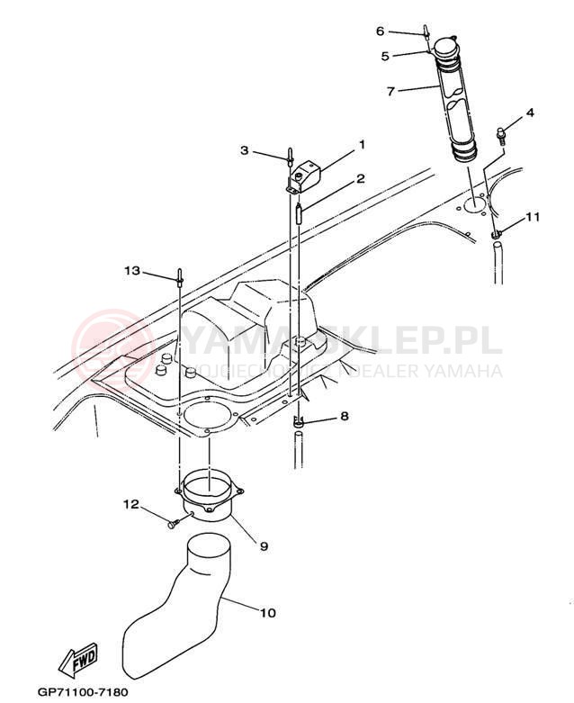 Schemat "odpowietrzenie" do Yamaha WAVE RUNNER GP760 GP760V