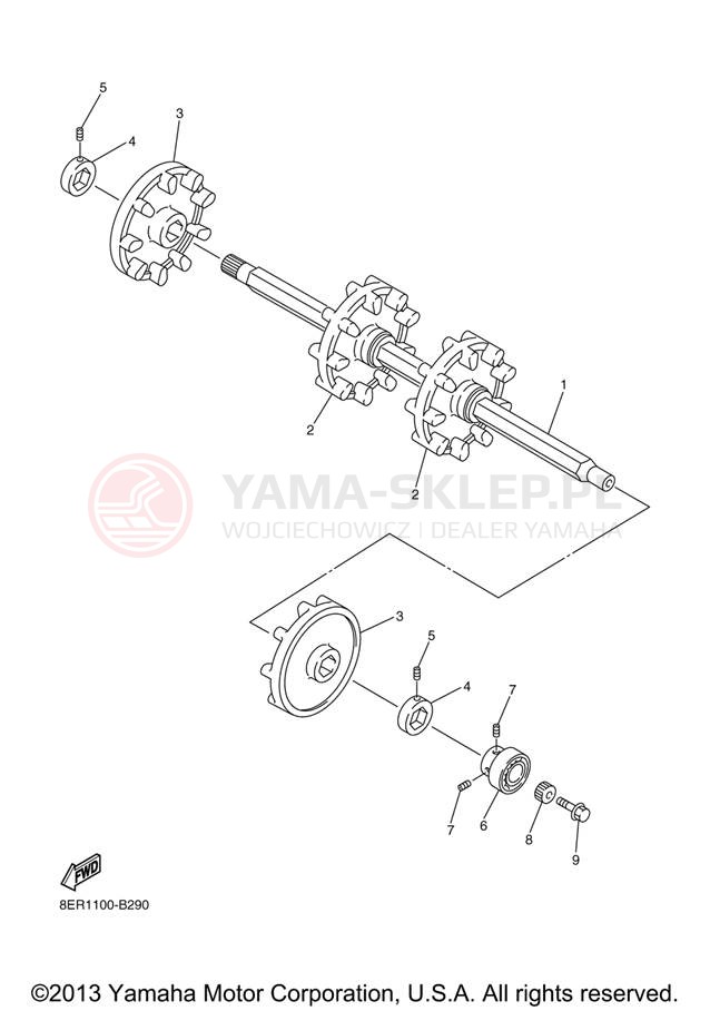 Schemat "Układ napędowy" do Yamaha RS VENTURE RST90XR/RST90GTXS