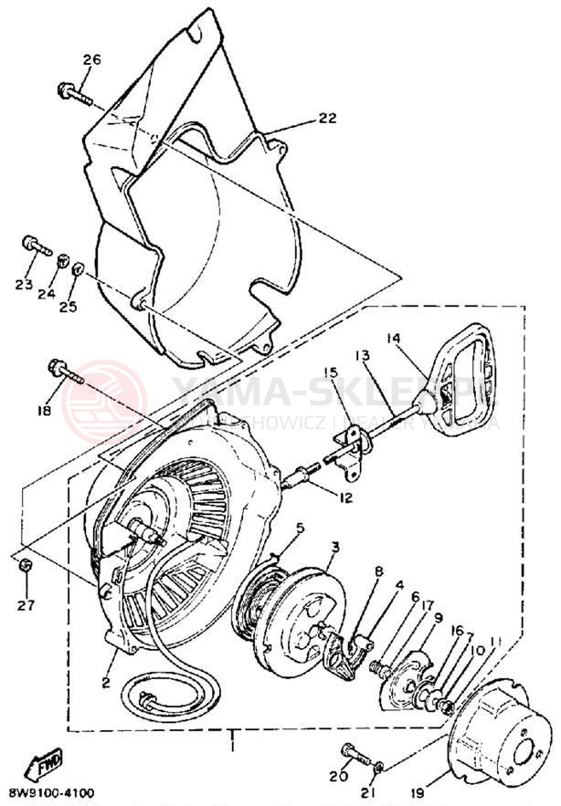 Schemat "rozrusznik" do Yamaha ENTICER 340 ET340K