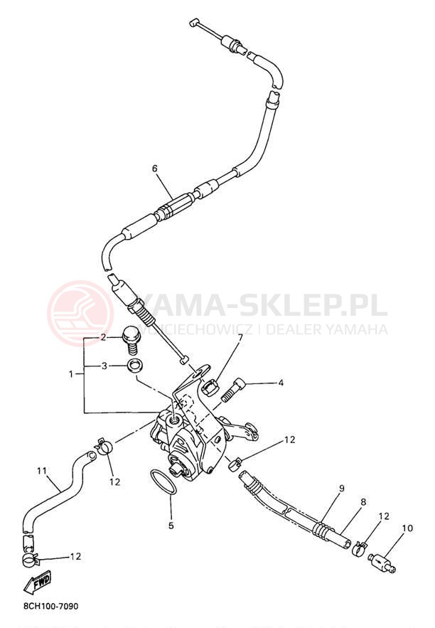 Schemat "Pompa oleju" do Yamaha VMAX 600 SX VX600SXA/VX700SXA