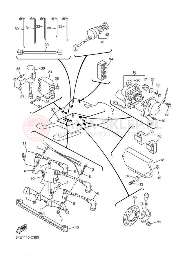 Schemat "układ elektryczny" do Yamaha SX VIPER S SXV70SJ