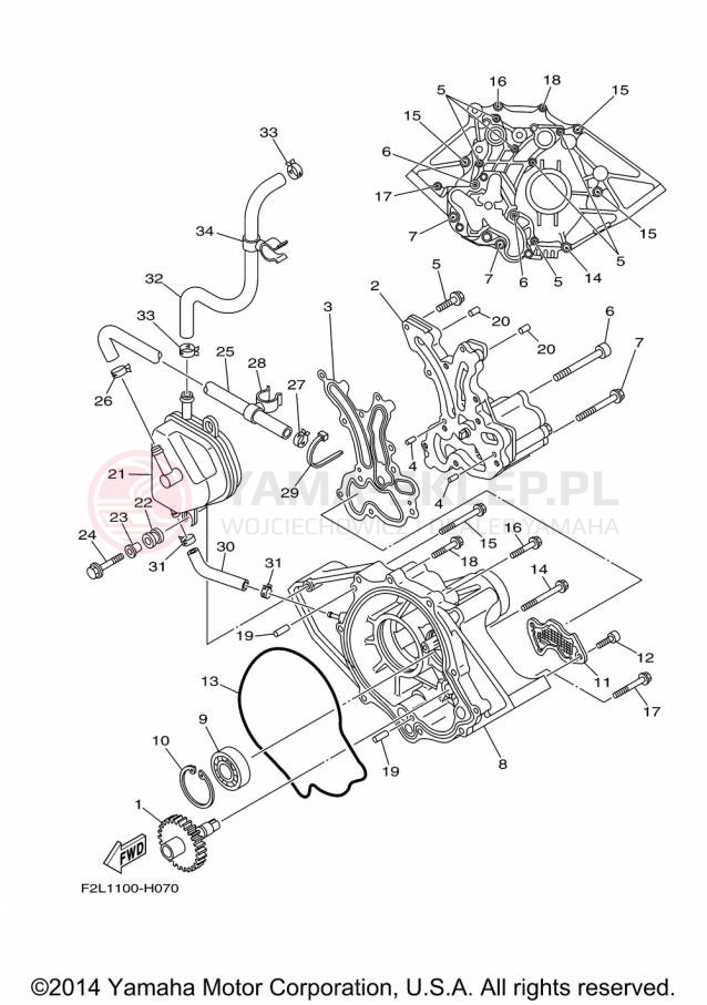 Schemat "Pompa olejowa" do Yamaha WAVERUNNER V1 SPORT VX1100DP