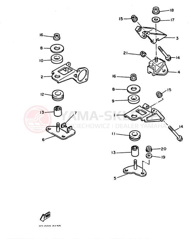 Schemat "Mocowanie silnika" do Yamaha PHAZER II PZ480W