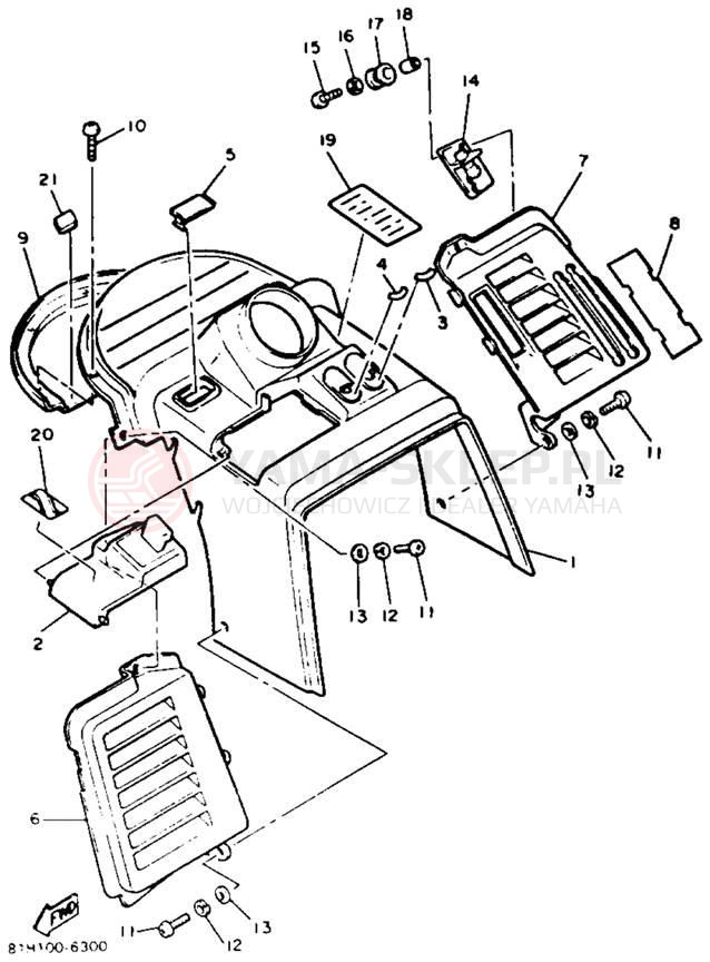 Schemat "INSTRUMENT PANEL" do Yamaha PHAZER PZ480N