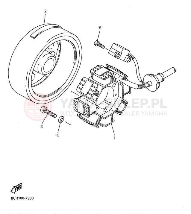 Schemat "prądnica" do Yamaha VENTURE 600 VT600A/VT500A