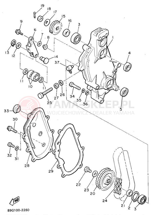 Schemat "Układ napędowy" do Yamaha PHAZER II PZ480V