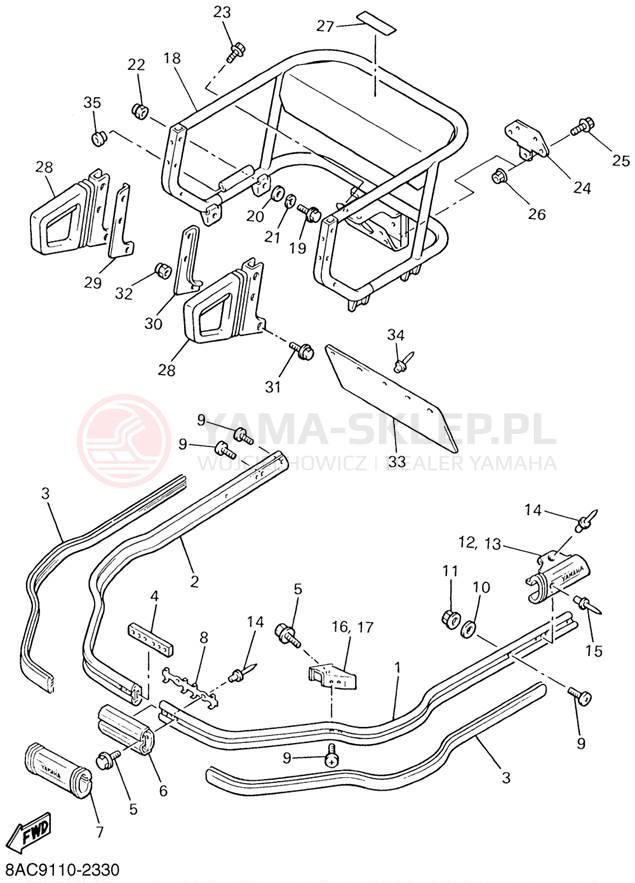 Schemat "zderzak" do Yamaha VK540 III VK540EG