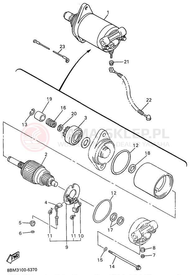 Schemat "rozrusznik" do Yamaha VENTURE XL VT480A