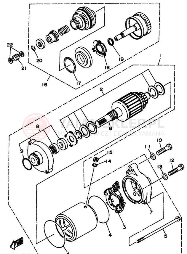 Schemat "rozrusznik" do Yamaha WAVE BLASTER II WB760V