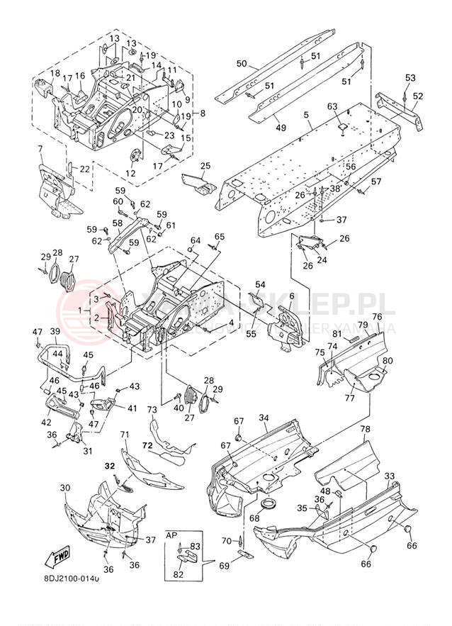 Schemat "rama" do Yamaha PHAZER 500 PZ500D