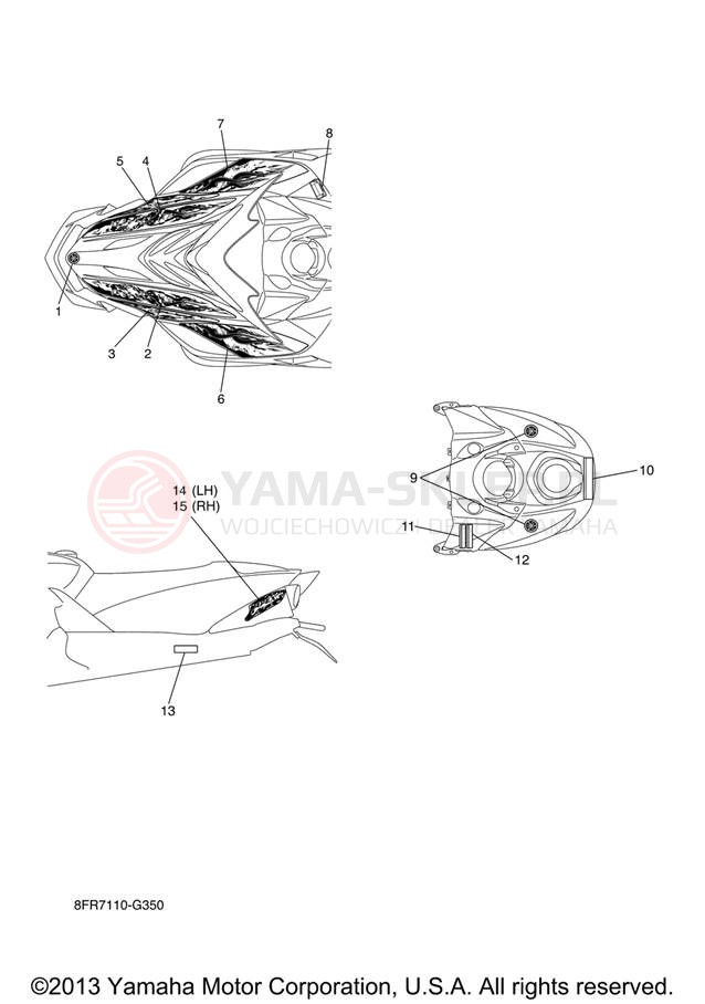 Schemat "naklejki" do Yamaha APEX RTX RX10RTRXB
