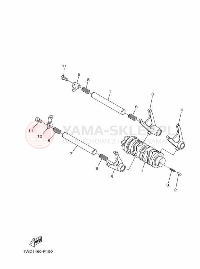 Schemat "Wodziki, automat" do Yamaha YZFR3 YZFR3FL/YZFR3FR/YZFR3FB