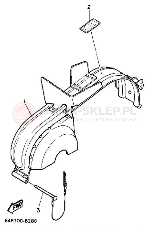 Schemat "GUARD - LUGGAGE BOX" do Yamaha VK540 VK540EN