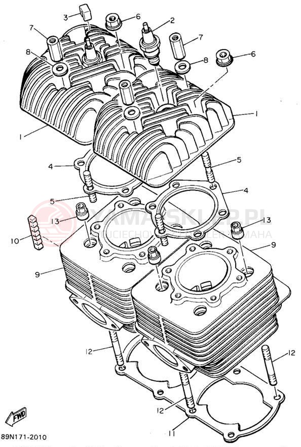 Schemat "głowica" do Yamaha VK540 II VK540EV