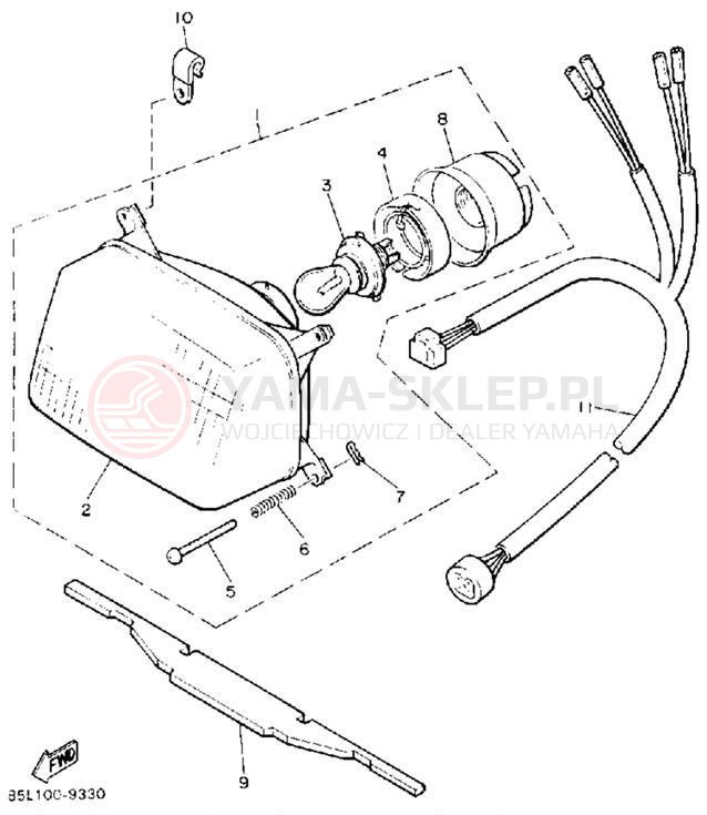 Schemat "Lampa przód" do Yamaha OVATION CS340P