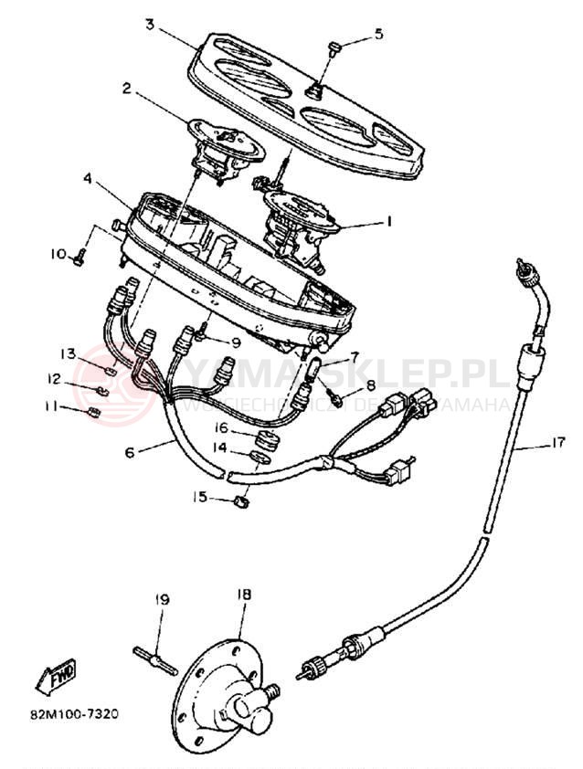 Schemat "licznik" do Yamaha EXCITER EX570M