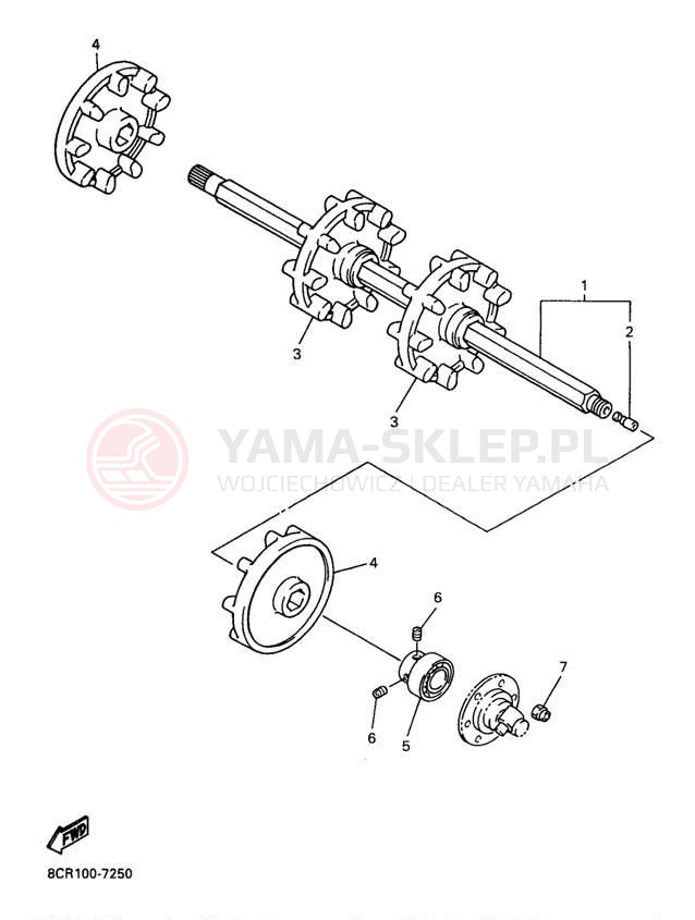 Schemat "Układ napędowy" do Yamaha VENTURE 600 VT600A/VT500A