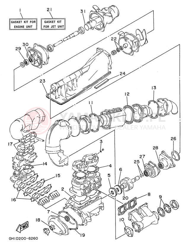 Schemat "Zestaw naprawczy" do Yamaha WAVE VENTURE 700 WVT700U
