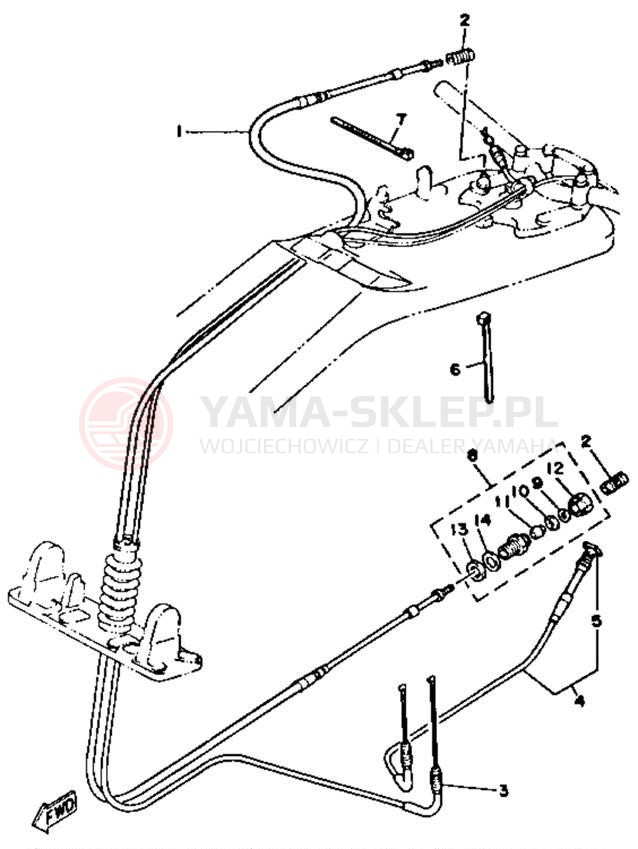 Schemat "Układ chlodzenia" do Yamaha SUPER JET SJ650P