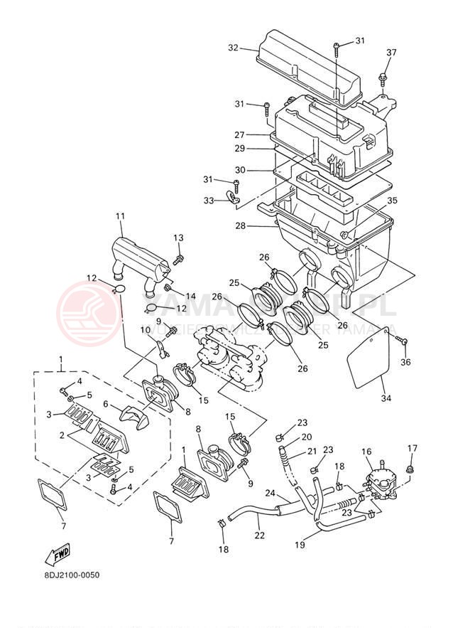 Schemat "Wtrysk paliwa" do Yamaha PHAZER 500 PZ500F