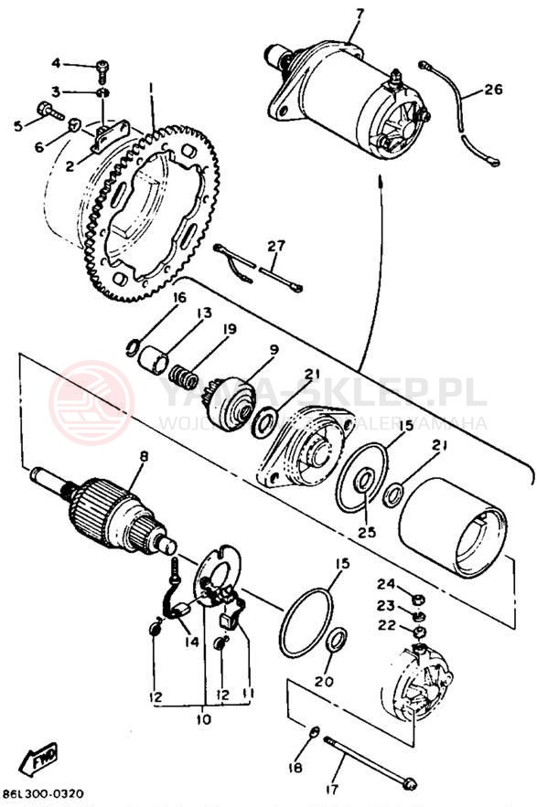 Schemat "rozrusznik" do Yamaha XL-V XL540P