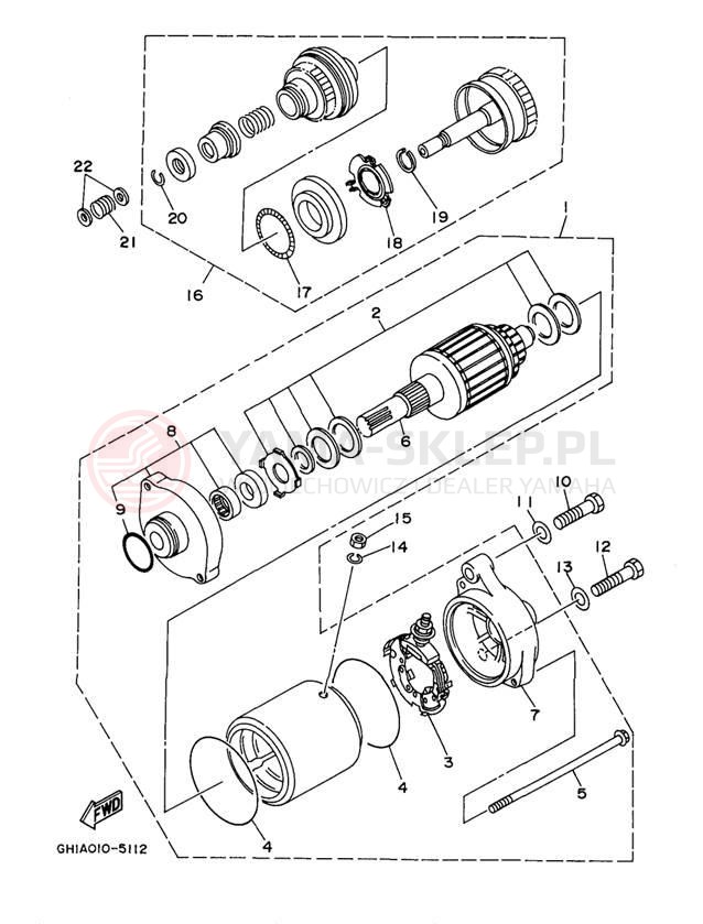 Schemat "rozrusznik" do Yamaha WAVEVENTURE 700 WVT700W